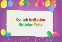 Contoh Invitation Birthday Party