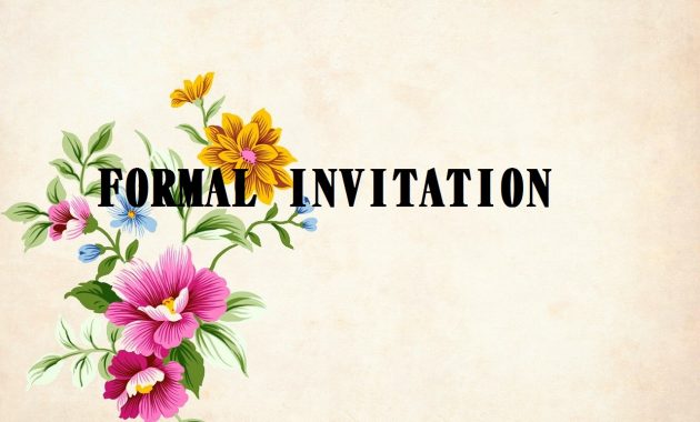Contoh Formal Invitation