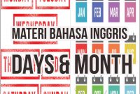 Materi Bahasa Inggris Days and Month